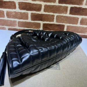 Gucci Deco medium tote bag in black leather 43*28*8cm Bags