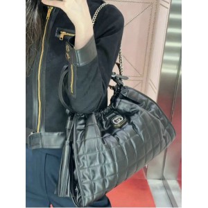 Gucci Deco medium tote bag in black leather 43*28*8cm Bags