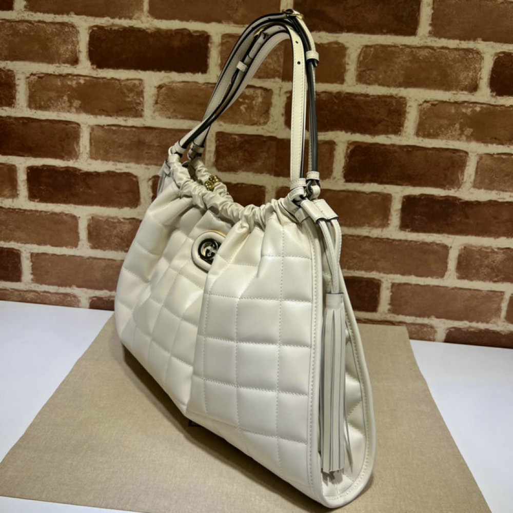 Gucci Deco medium tote bag in white leather 43*28*8cm Bags