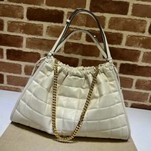 Gucci Deco medium tote bag in white leather 43*28*8cm Bags