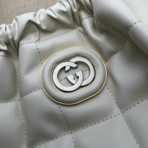 Gucci Deco medium tote bag in white leather 43*28*8cm Bags
