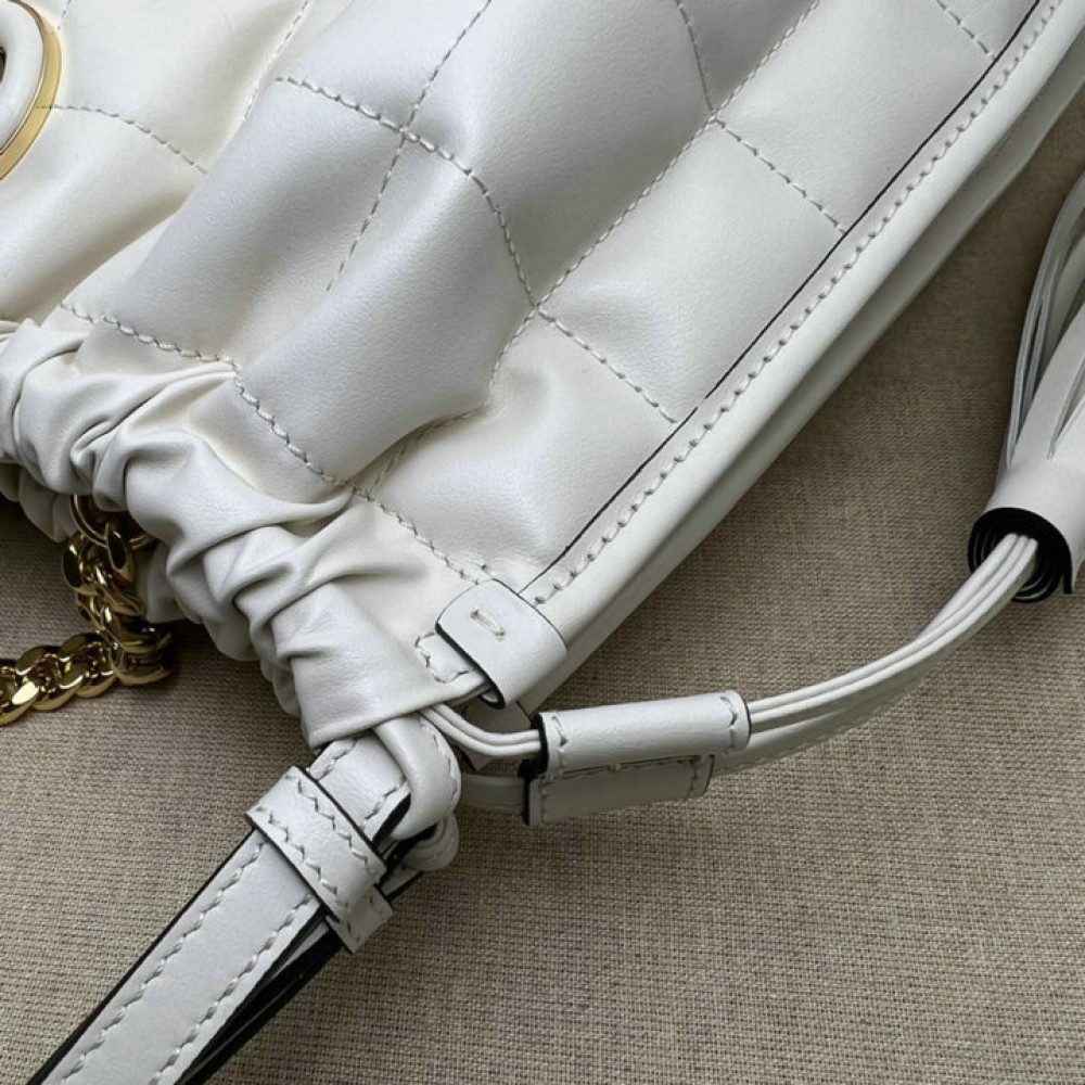 Gucci Deco medium tote bag in white leather 43*28*8cm Bags