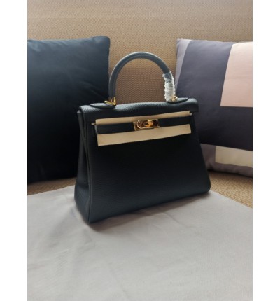 Hermes kelly bag 28cm - 32cm black togo leather