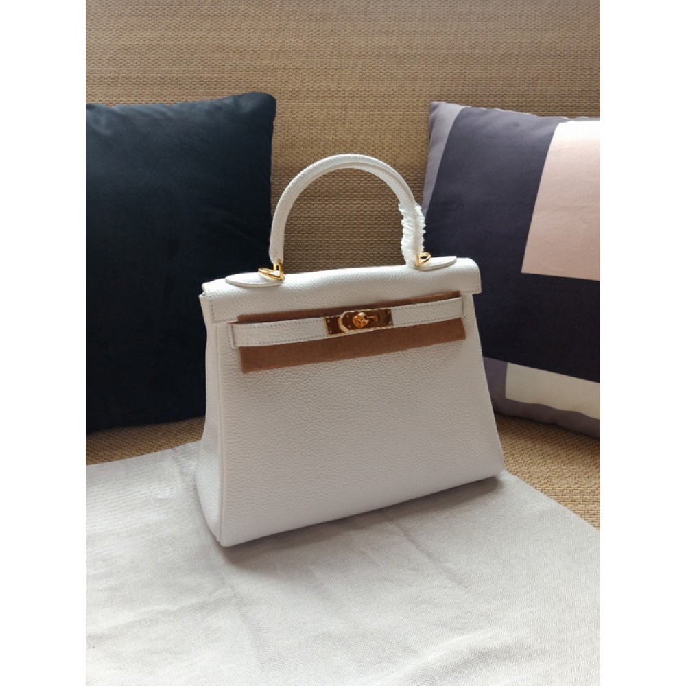 Hermes kelly bag 28cm - 32cm white togo leather Bags