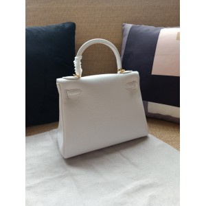 Hermes kelly bag 28cm - 32cm white togo leather Bags