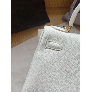 Hermes kelly bag 28cm - 32cm white togo leather Bags
