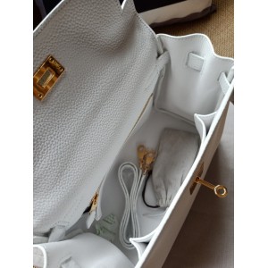 Hermes kelly bag 28cm - 32cm white togo leather Bags