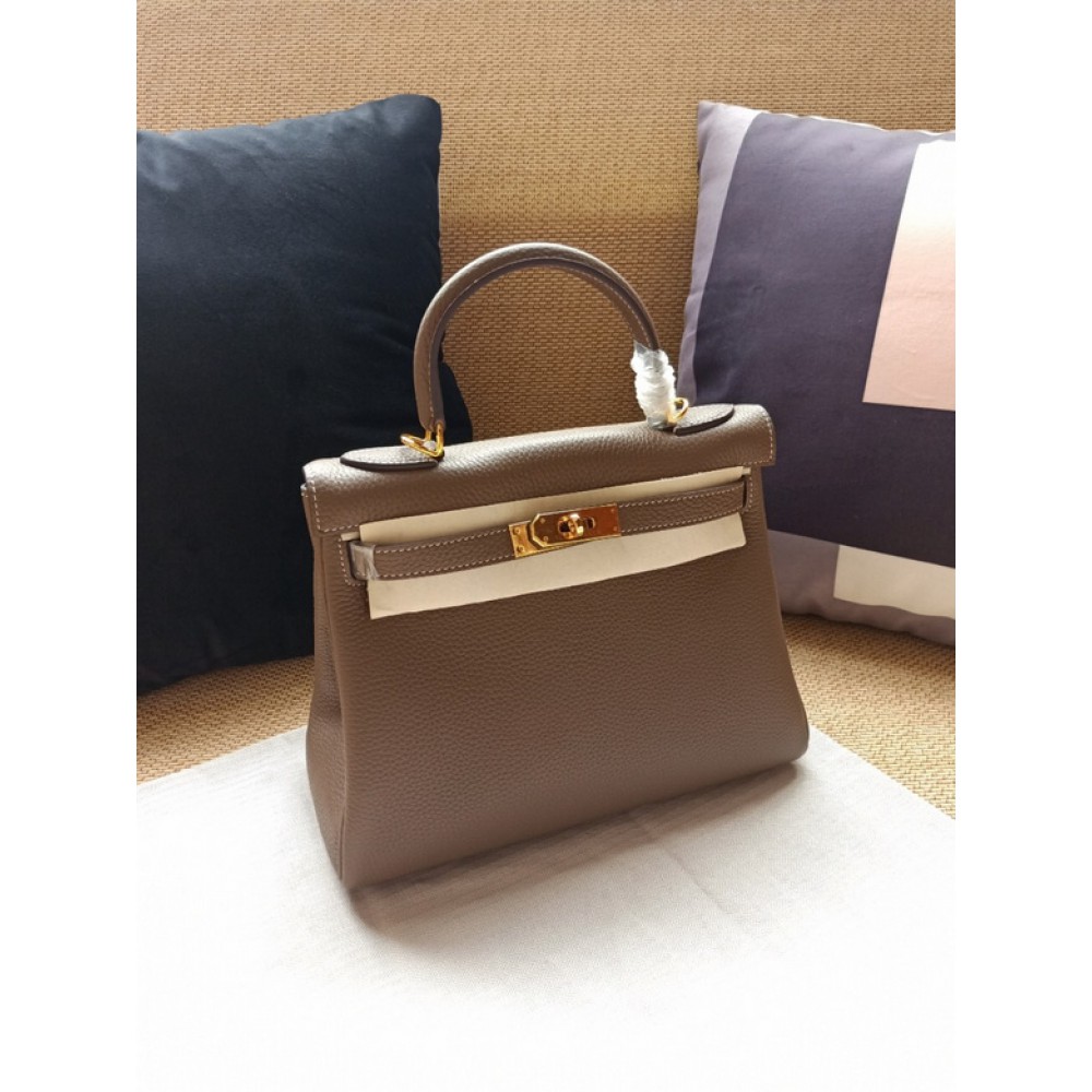 Hermes kelly bag 28cm - 32cm grey togo leather Bags