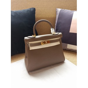 Hermes kelly bag 28cm - 32cm grey togo leather Bags