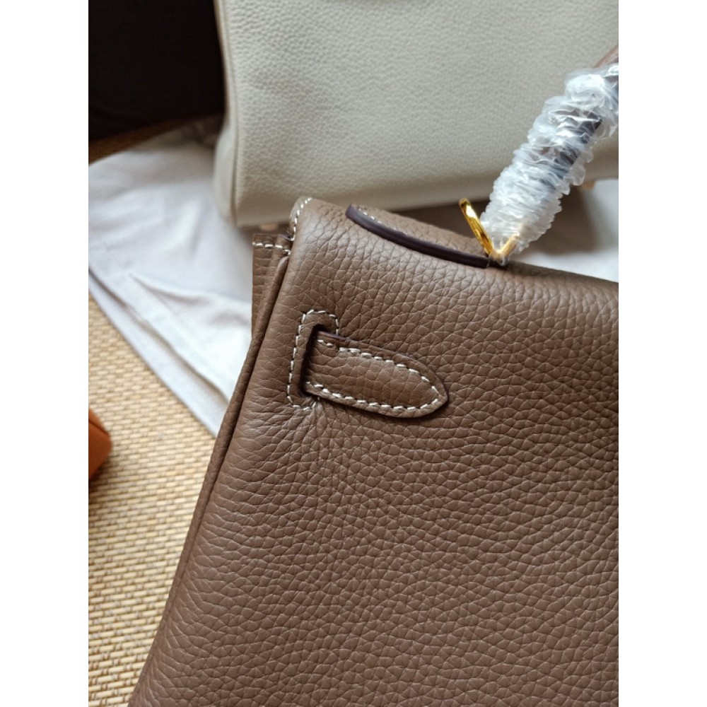 Hermes kelly bag 28cm - 32cm grey togo leather Bags