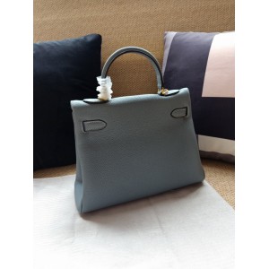 Hermes kelly bag 28cm - 32cm ligth blue togo leather Bags