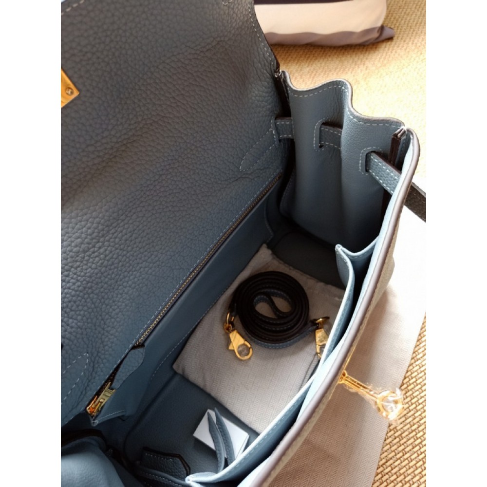 Hermes kelly bag 28cm - 32cm ligth blue togo leather Bags