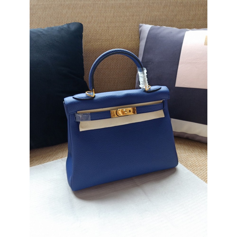 Hermes kelly bag 28cm - 32cm blue togo leather Bags