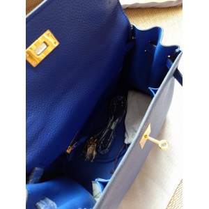 Hermes kelly bag 28cm - 32cm blue togo leather Bags