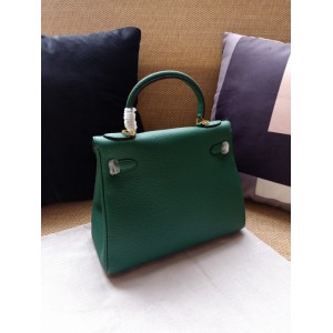 Hermes kelly bag 28cm - 32cm green togo leather Bags