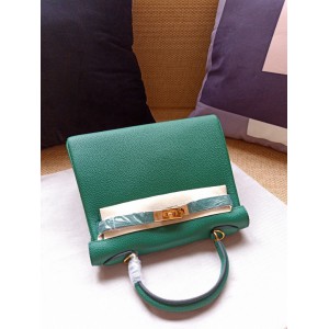 Hermes kelly bag 28cm - 32cm green togo leather Bags