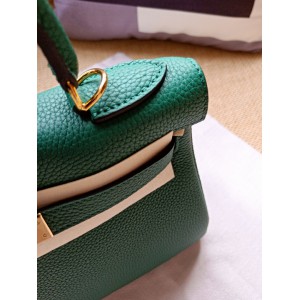 Hermes kelly bag 28cm - 32cm green togo leather Bags
