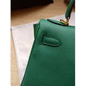 Hermes kelly bag 28cm - 32cm green togo leather Bags