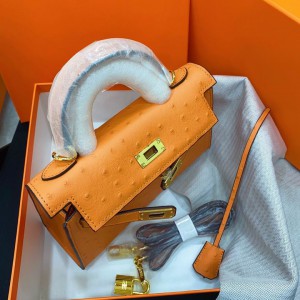 Hermes kelly bag ostrich 22CM Bags