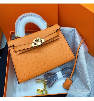 Hermes kelly bag ostrich 22CM