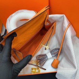 Hermes kelly bag ostrich 22CM Bags