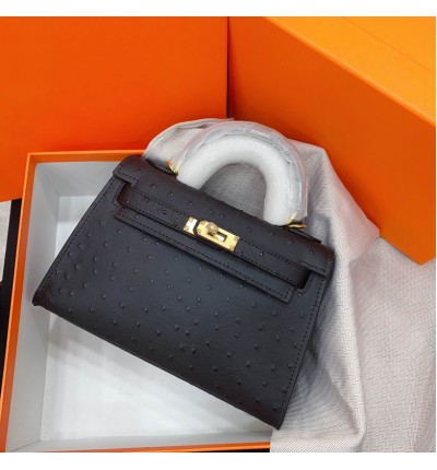 Hermes kelly bag ostrich 22CM