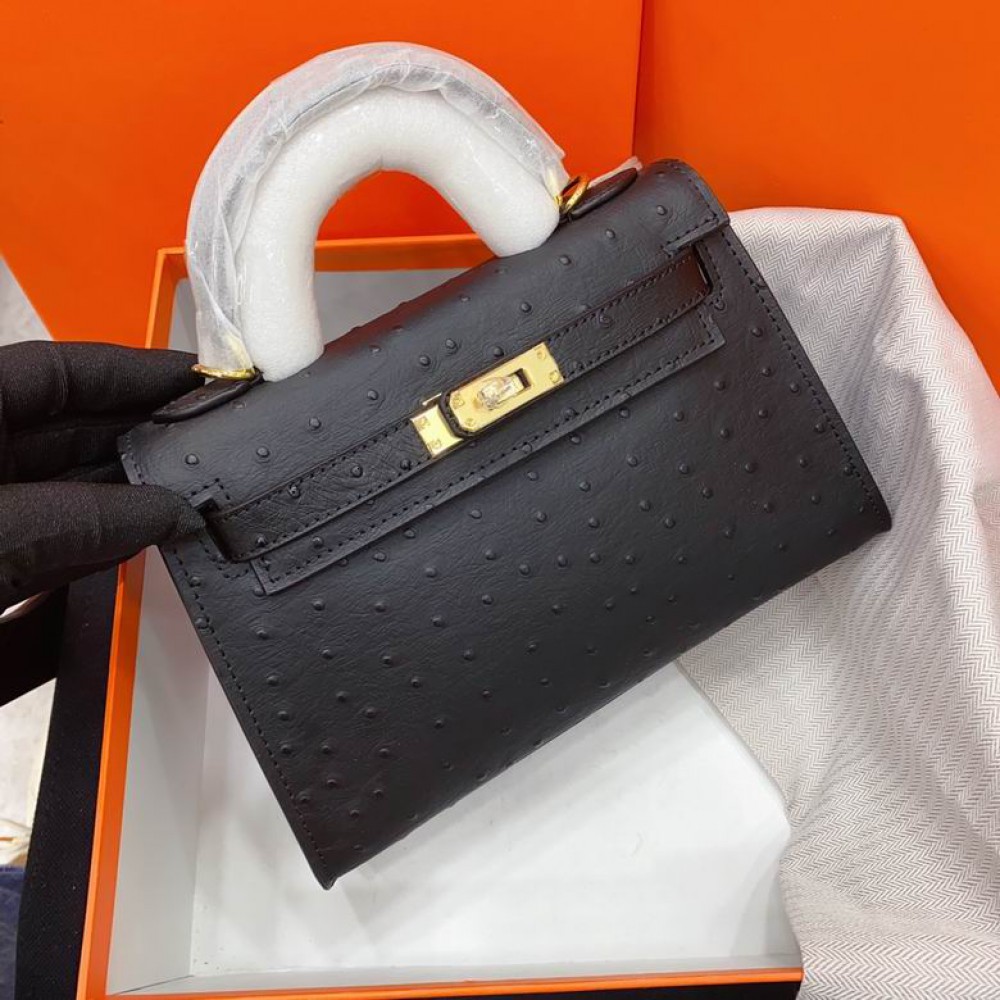 Hermes kelly bag ostrich 22CM Bags