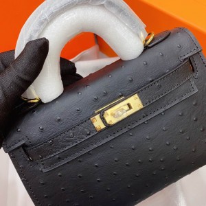 Hermes kelly bag ostrich 22CM Bags