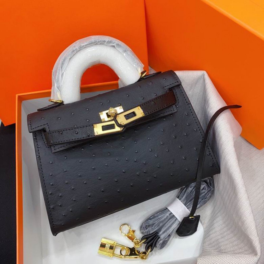 Hermes kelly bag ostrich 22CM Bags