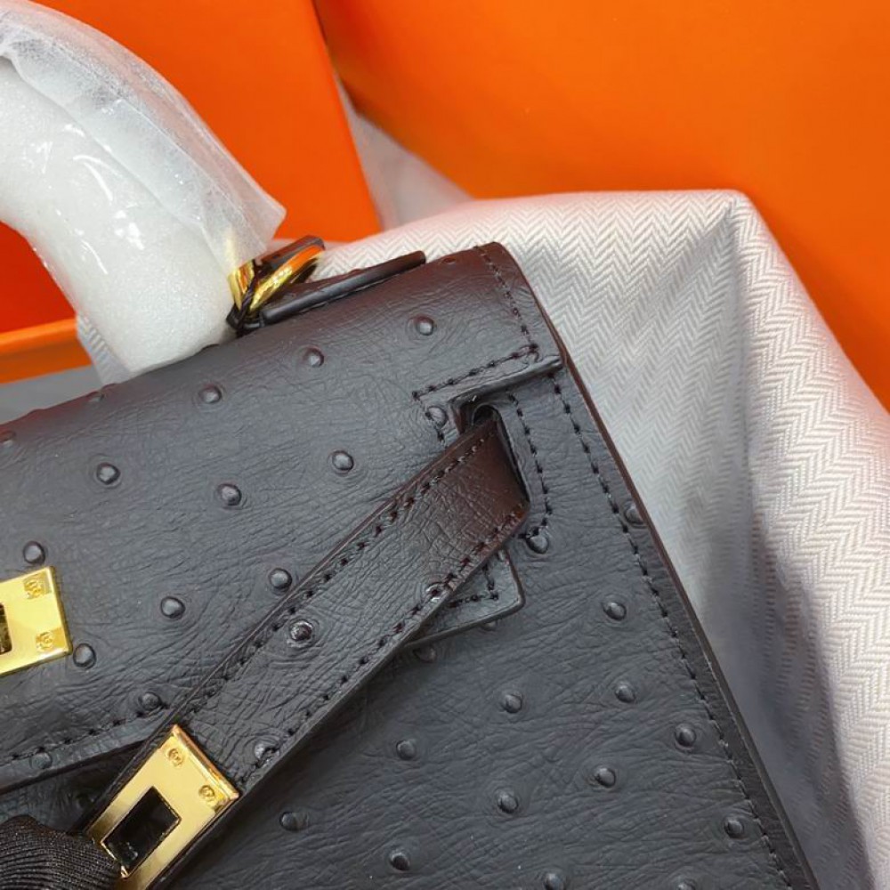 Hermes kelly bag ostrich 22CM Bags