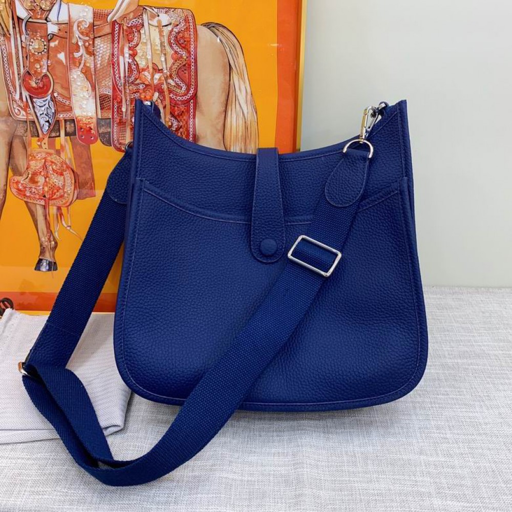 Hermes evelyne 30.5x33cm blue Bags