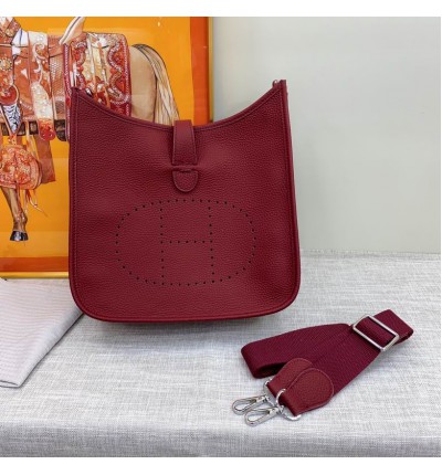 Hermes evelyne 30.5x33cm bordo