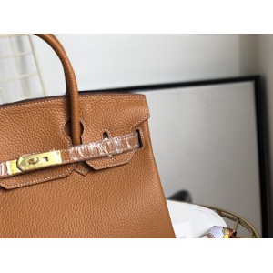 Hermes birkin bag togo leather brown 35x25cm-30x22cm Bags