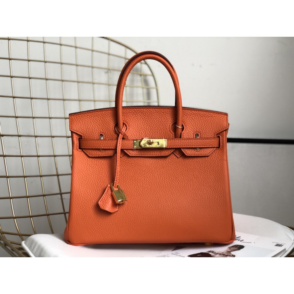 Hermes birkin bag togo leather orange 35x25cm-30x22cm Bags