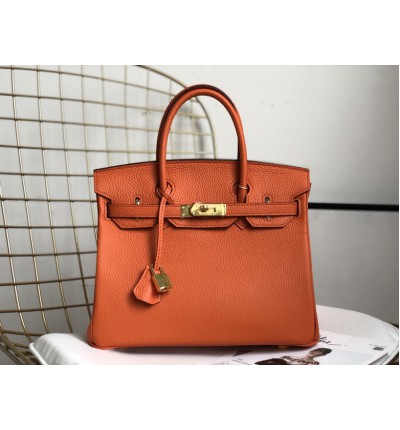 Hermes birkin bag togo leather orange 35x25cm-30x22cm
