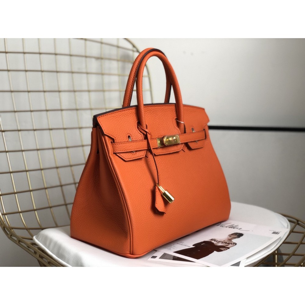 Hermes birkin bag togo leather orange 35x25cm-30x22cm Bags