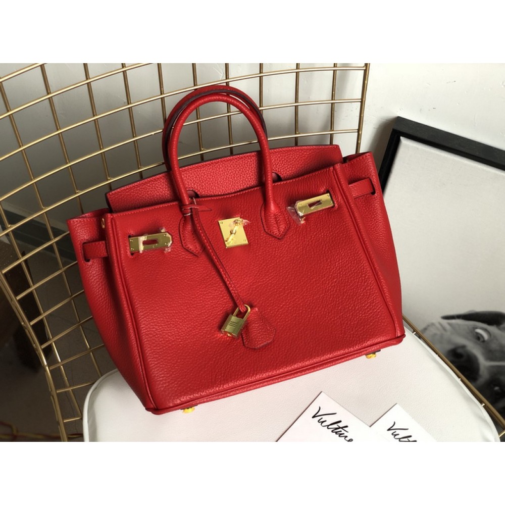Hermes birkin bag togo leather red 35x25cm-30x22cm Bags
