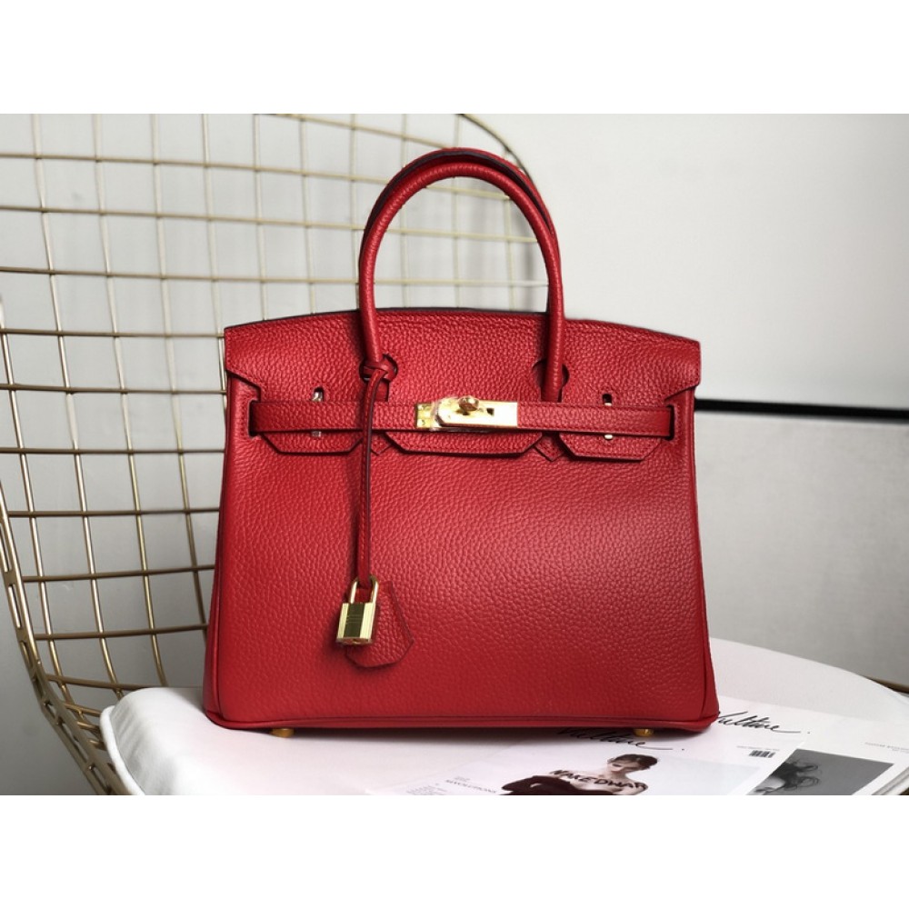 Hermes birkin bag togo leather red 35x25cm-30x22cm Bags