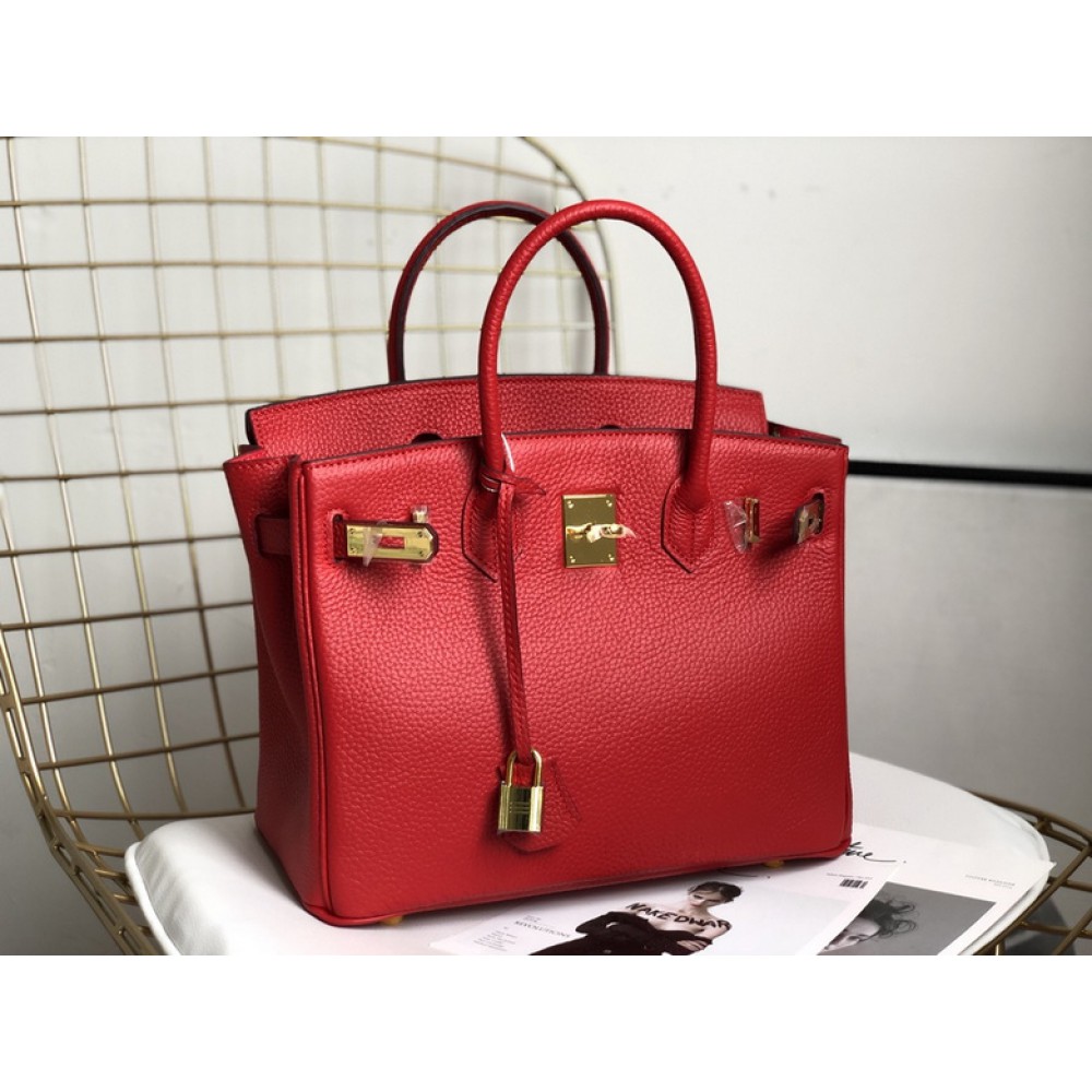 Hermes birkin bag togo leather red 35x25cm-30x22cm Bags
