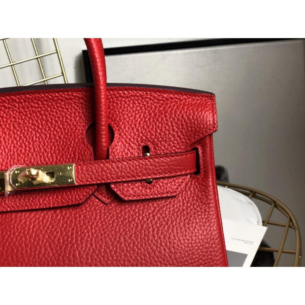 Hermes birkin bag togo leather red 35x25cm-30x22cm Bags