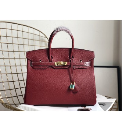 Hermes birkin bag togo leather bordo 35x25cm-30x22cm