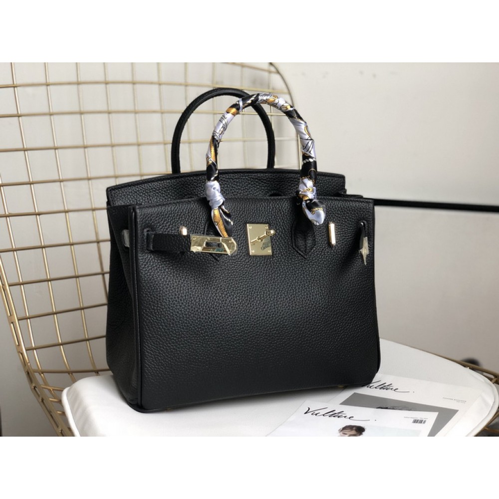 Hermes birkin bag togo leather black 35x25cm-30x22cm Bags