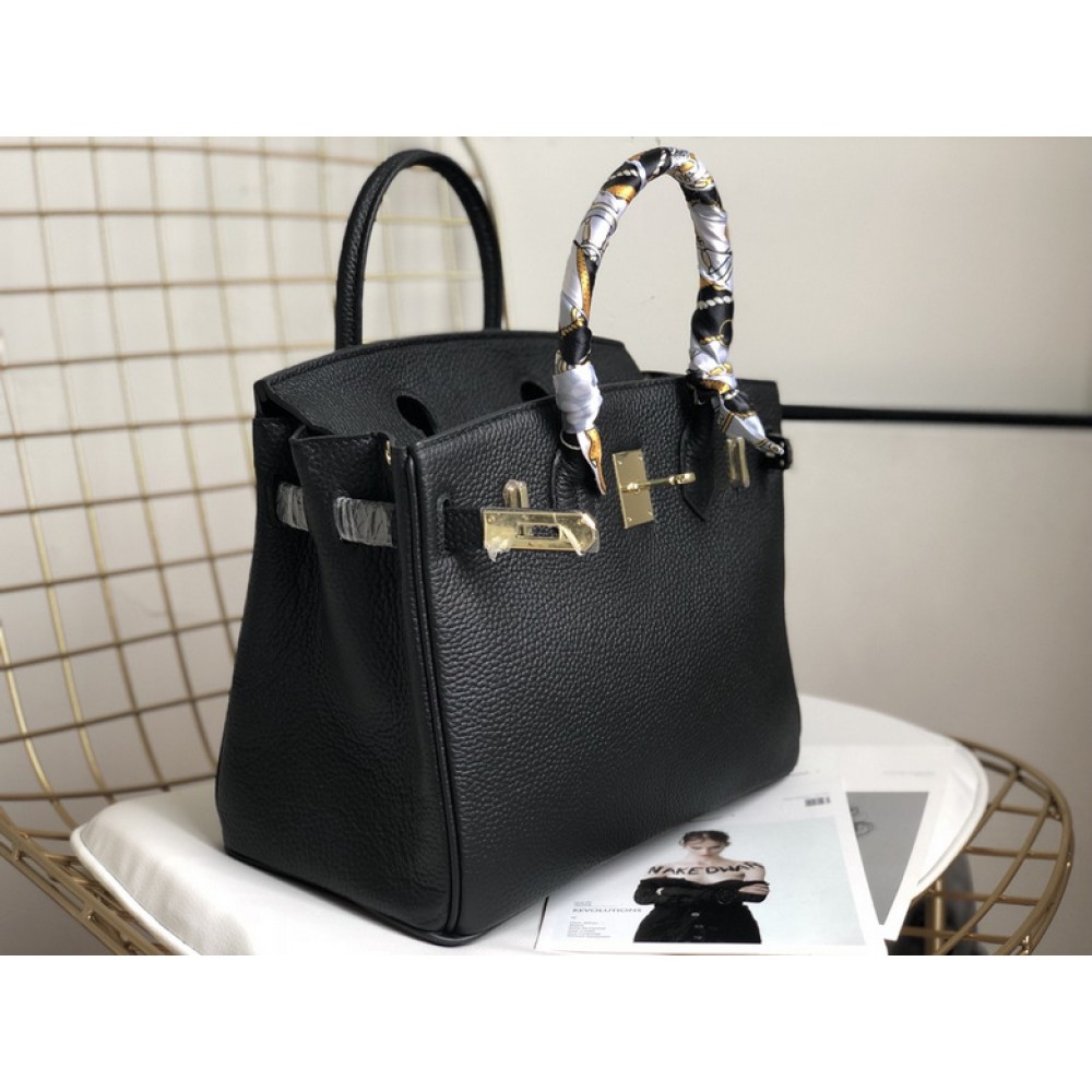 Hermes birkin bag togo leather black 35x25cm-30x22cm Bags