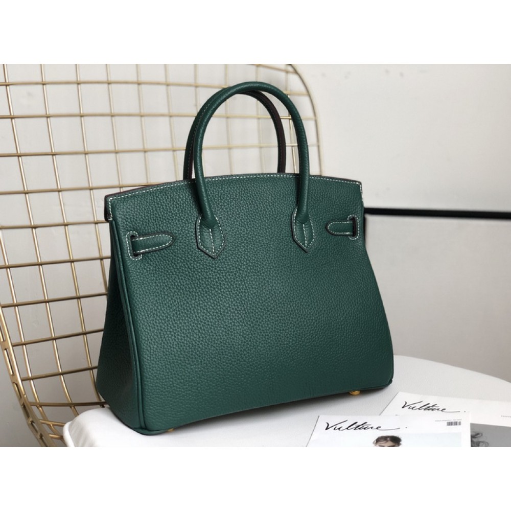 Hermes birkin bag togo leather green 35x25cm-30x22cm Bags