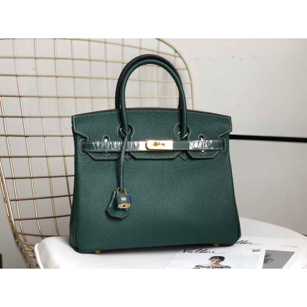 Hermes birkin bag togo leather green 35x25cm-30x22cm Bags