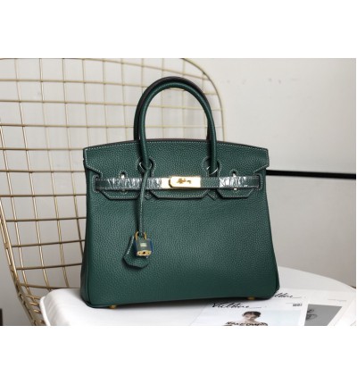 Hermes birkin bag togo leather green 35x25cm-30x22cm