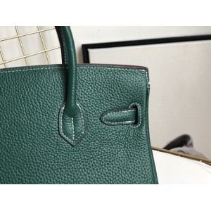 Hermes birkin bag togo leather green 35x25cm-30x22cm Bags