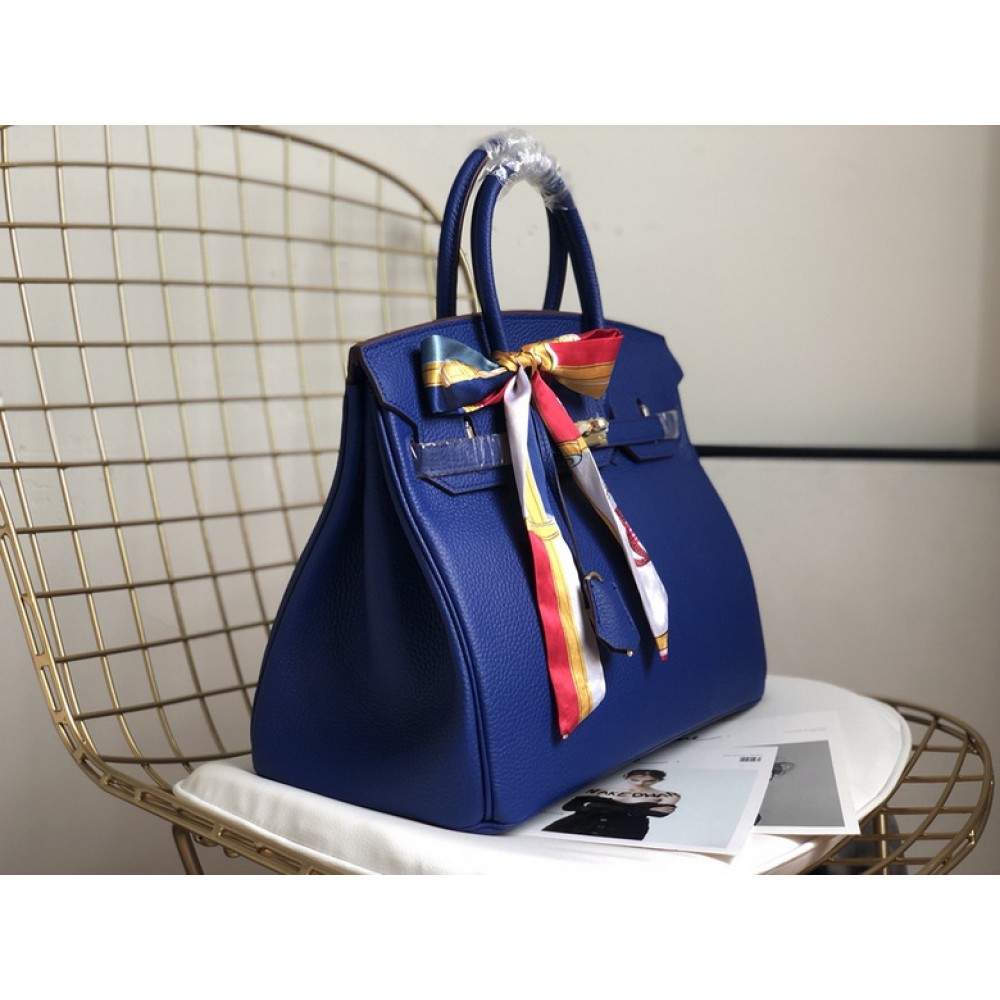 Hermes birkin bag togo leather blue 35x25cm-30x22cm Bags