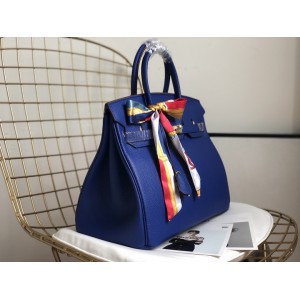 Hermes birkin bag togo leather blue 35x25cm-30x22cm Bags