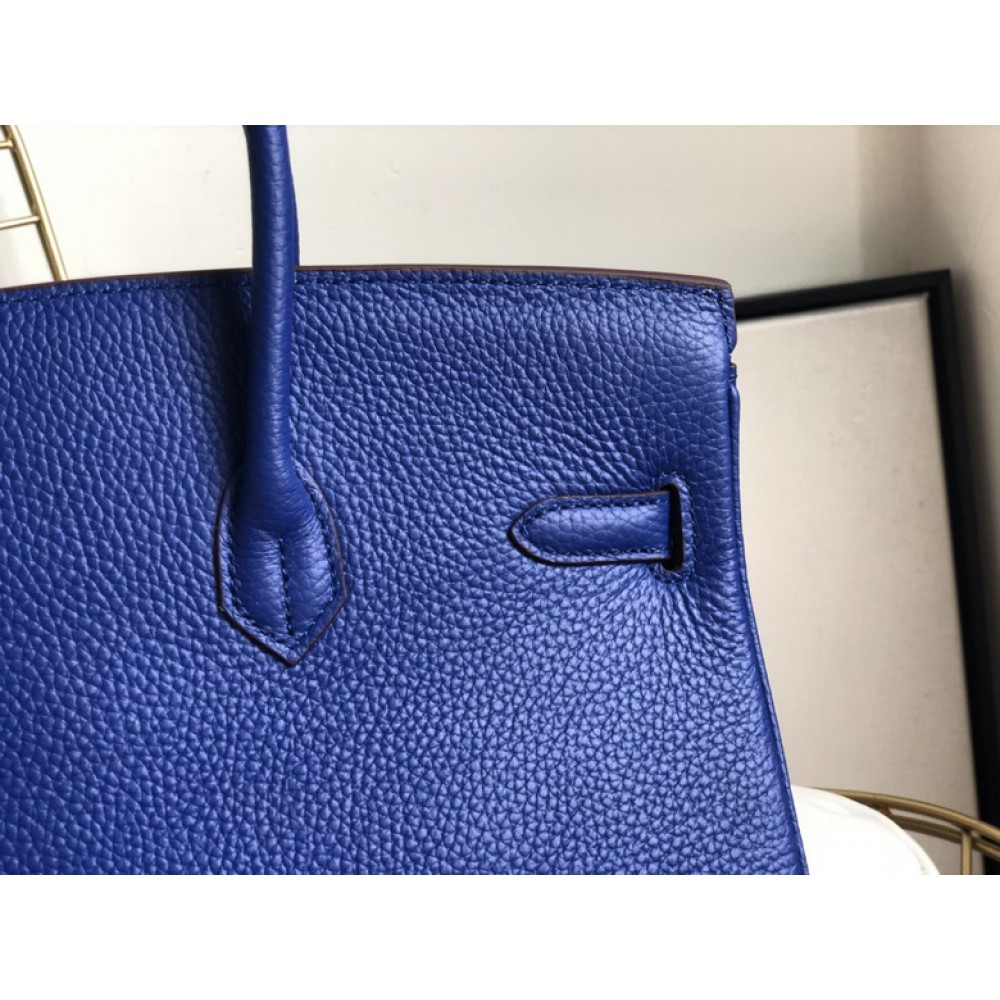 Hermes birkin bag togo leather blue 35x25cm-30x22cm Bags